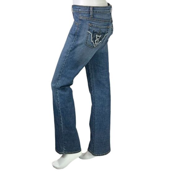 90s Hammer USA Bootcut Denim Jeans Embellished Back Pockets Size Junior 13 - Picture 7 of 13